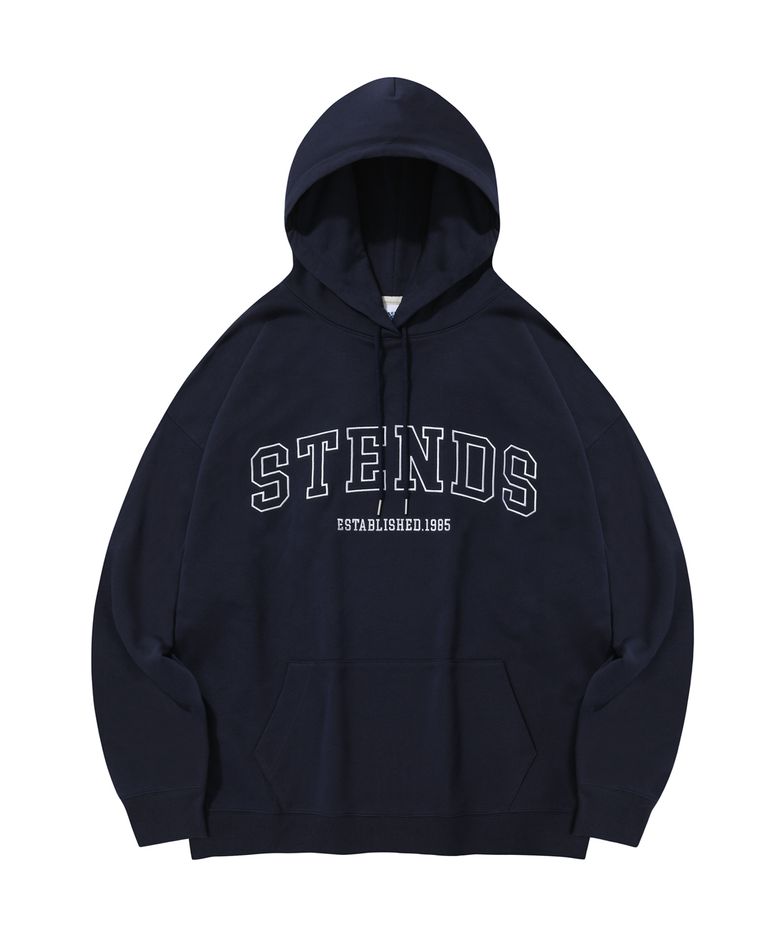 [M~4XL] 오리지널 스트로크 로고 후디_네이비