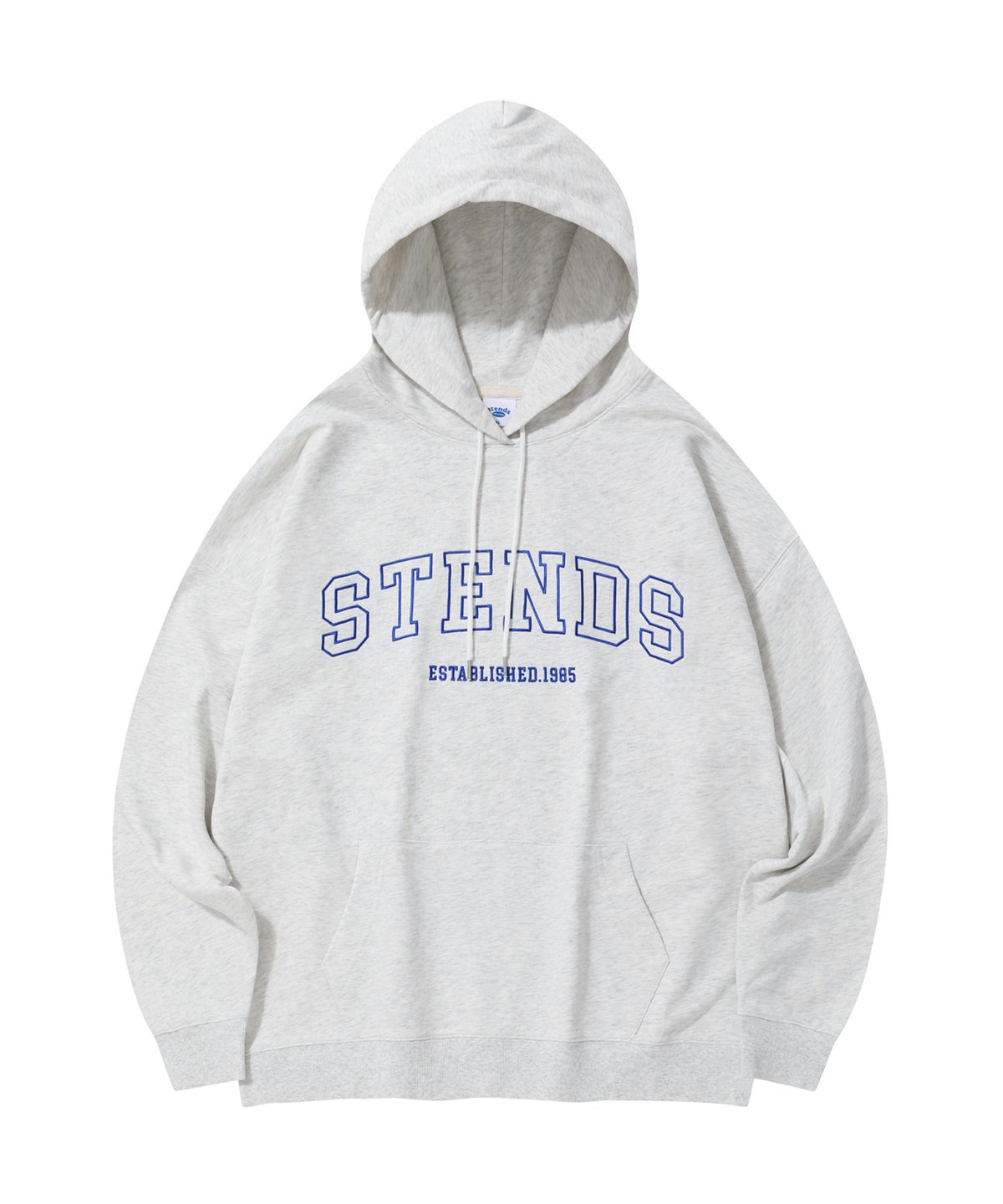 스탠즈(STENDS) [M~4XL] 오리지널 스트로크 로고 후디_멜란지 그레이