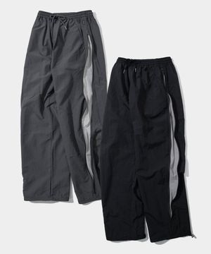 유틸리티 다트 나일론 사이드 집업 밴딩 팬츠