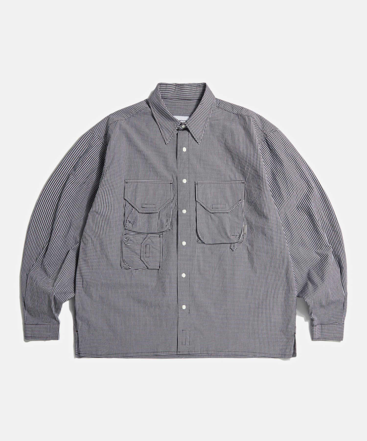 【アウトレット☆送料無料】 MUSINSA Black Shirt Utility Pocket Multi ESPIONAGE | トップス