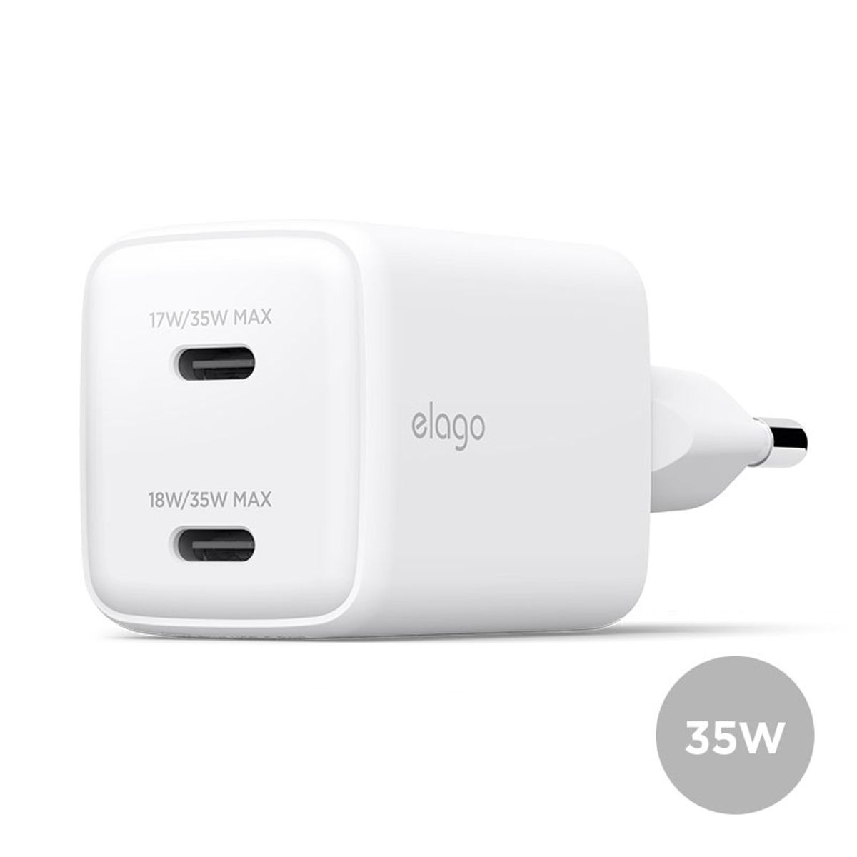 엘라고(ELAGO) 35W PD PPS USB-C타입 고속 충전 듀얼 어댑터