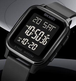 SKMEI 남여공용 사각 전자시계 1858