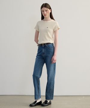 WASHING DENIM PANTS MID BLUE