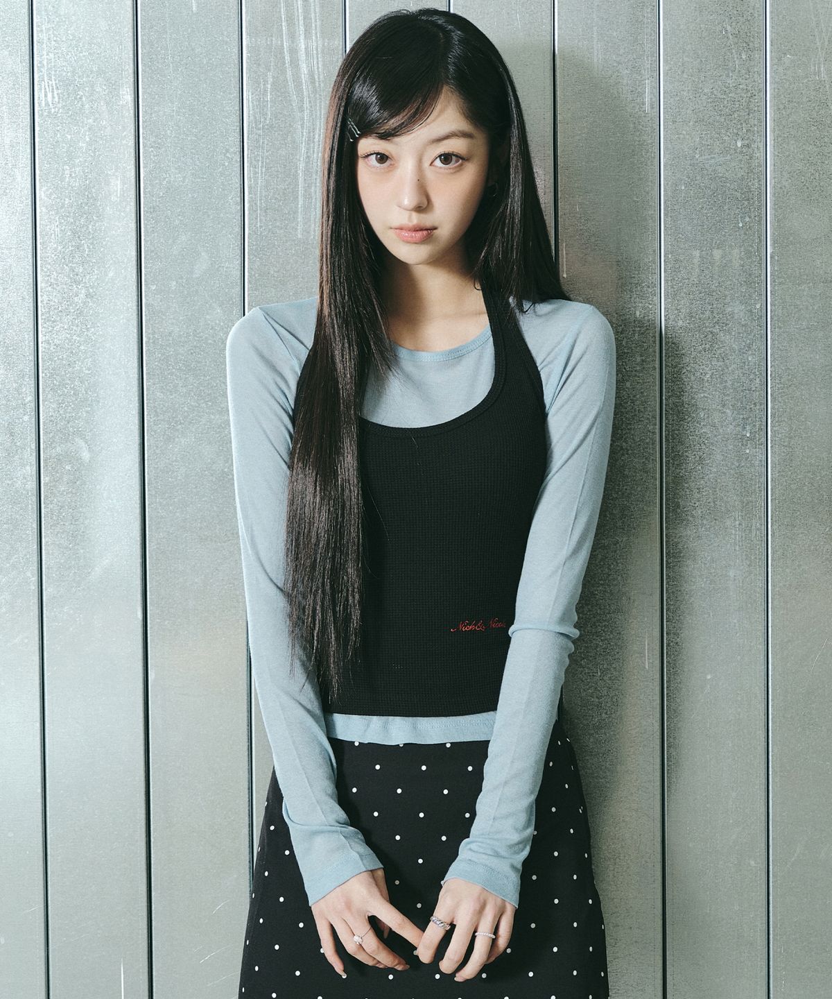 닉앤니콜(NICK&NICOLE) [ESSENTIAL] WOOL TENCEL TEE_SKY BLUE