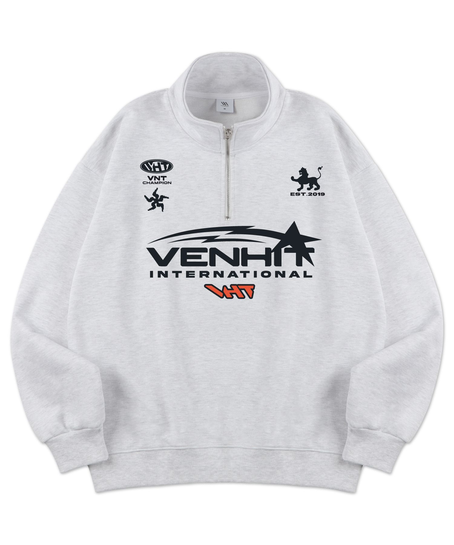大人気 【VENHIT】 EST Half Zip-up Loose fit Sweatshirt VENHIT ♥ EST Half Zip-up Loose fit Sweatshirt/追跡付