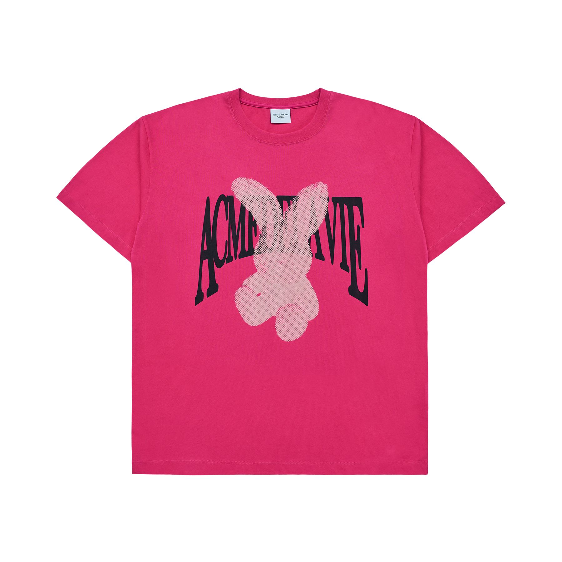 アクメドラビ★UNI_HALFTONE FUZZY RABBIT SHORT SLEEVE T_3色 ○ACME DE LA VIE○FUZZY RABBIT SHORT SLEEVE T-SHIRT 男女兼用