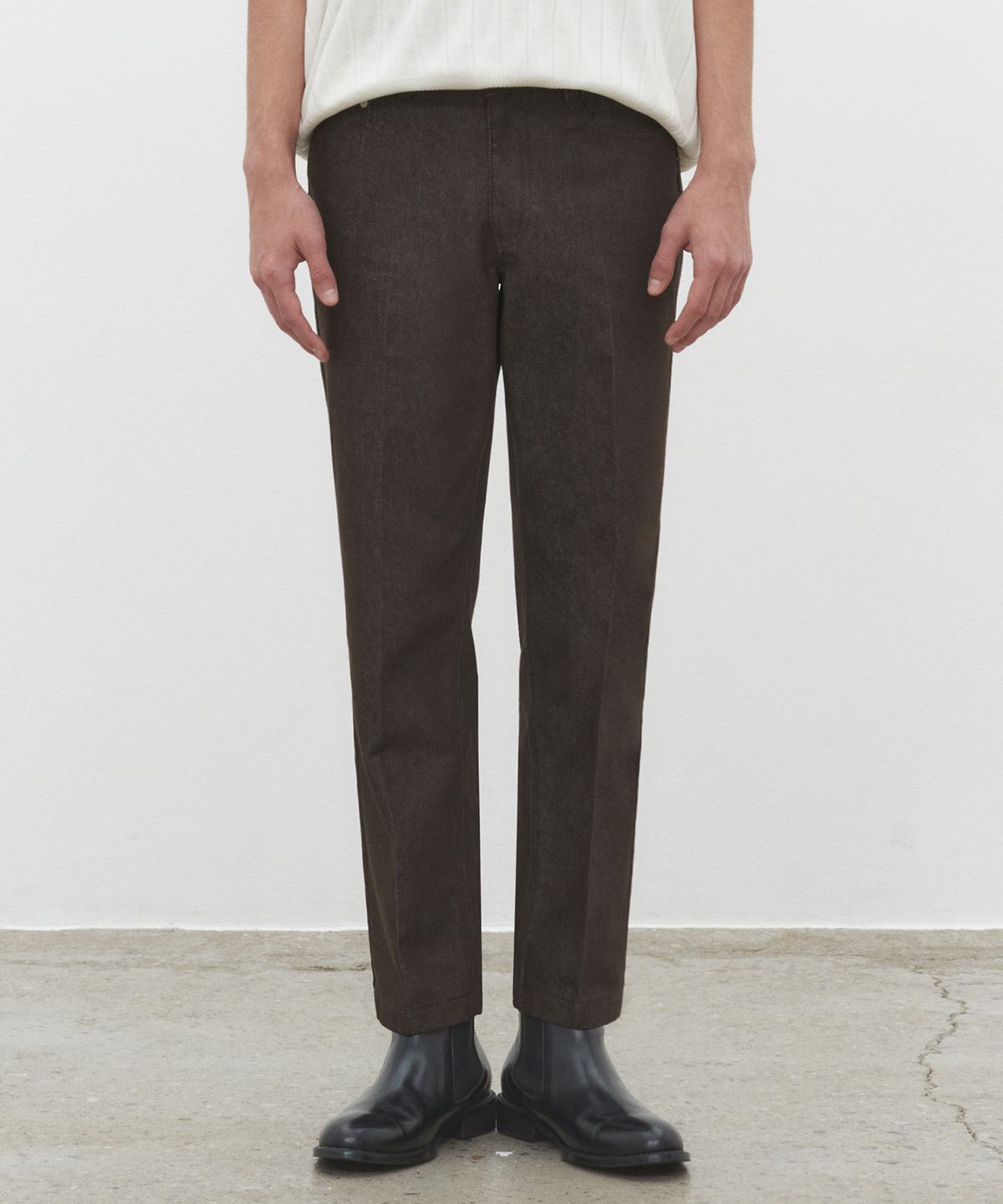 데케트(DECET) Dawn Cropped Tapered Jeans DCPT001CPBrown