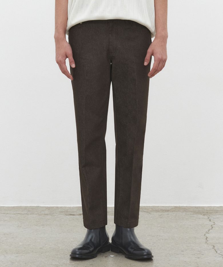 Dawn Cropped Tapered Jeans DCPT001CPBrown