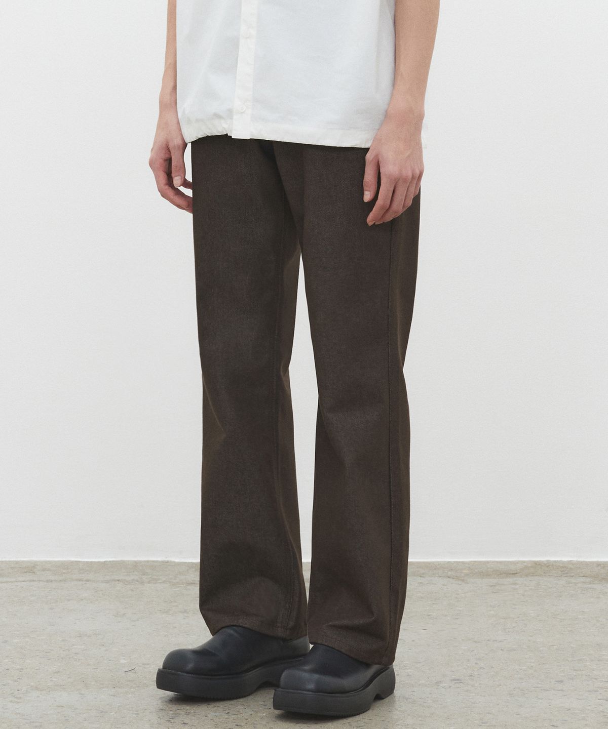 데케트(DECET) Dawn Semi Wide Jeans DCPT002CPBrown