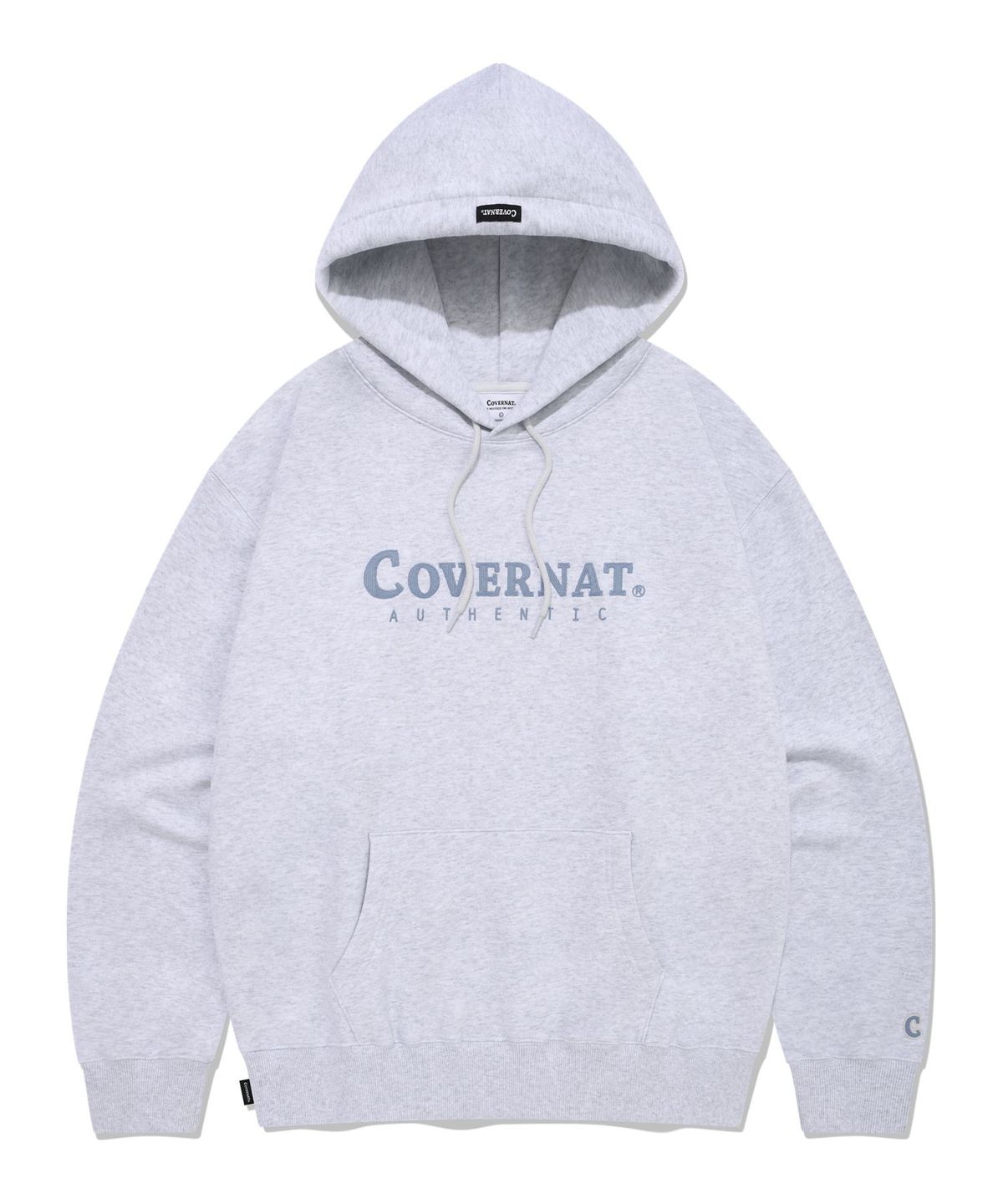 커버낫(COVERNAT) 어센틱 로고 후디 헤더 그레이