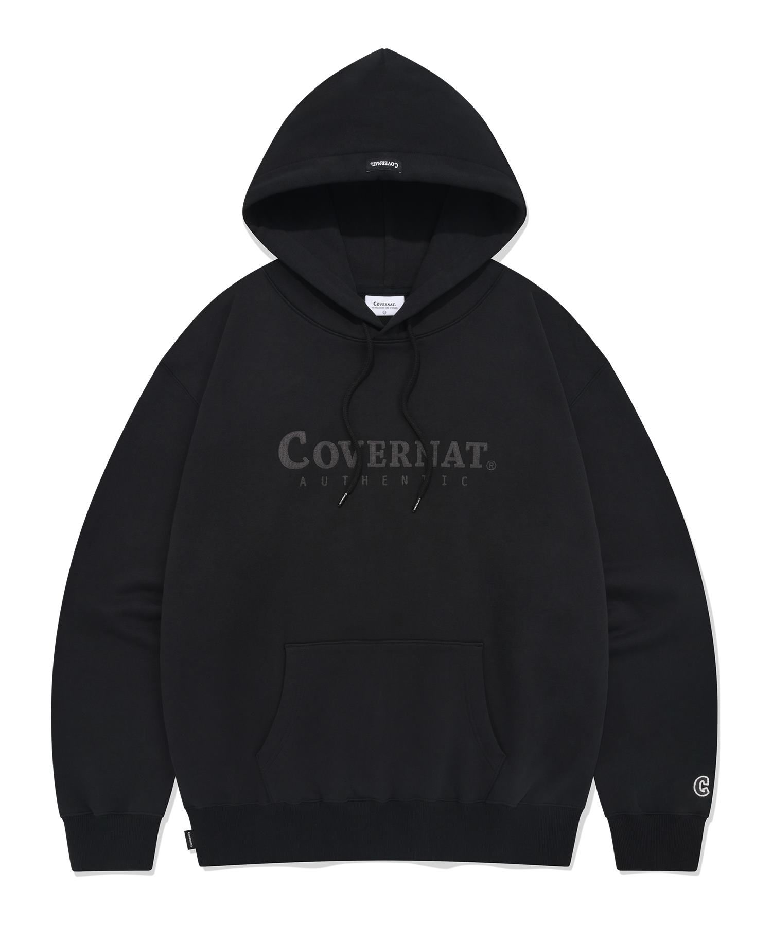 パーカー・フーディ COVERNAT Authentic Logo Hoodie Black MUSINSA | COVERNAT authentic logo hoodie black