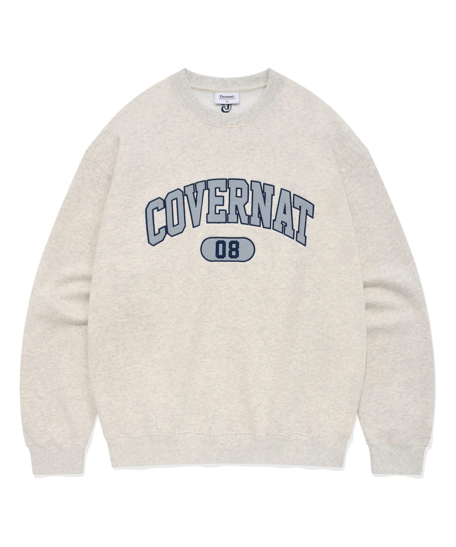 ★★COVERNAT★★ Authentic Logo Sweatshirt Oatmeal CO2403CR0 MUSINSA | COVERNAT arch logo sweatshirt oatmeal