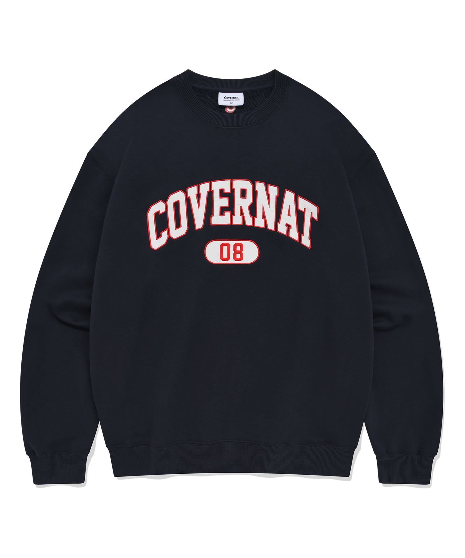 スウェット・トレーナー COVERNAT Arch Logo Sweatshirt Navy Covernat Unisex Small Arch Logo Sweatshirt Navy