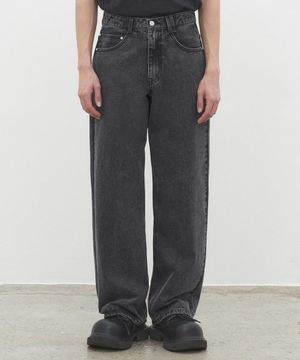 Mid Rise Wide Jeans DCPT027AshBlack