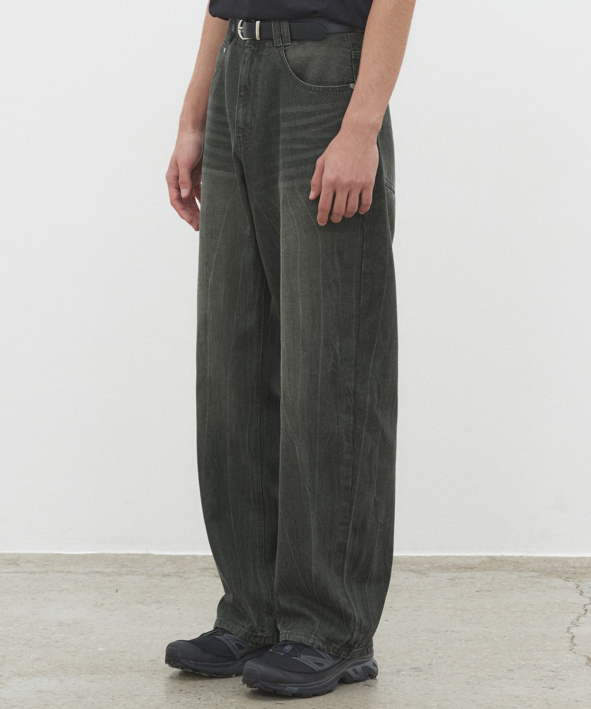 데케트(DECET) Mid Rise Wide Jeans DCPT027CRDKhaki