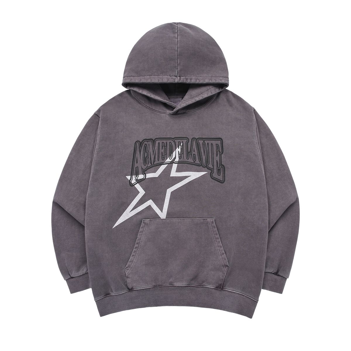 아크메드라비(ACME DE LA VIE) STAR AE LOGO PIGMENT WASHING HOODIE PURPLE
