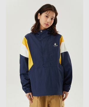 쉐브론 메쉬 아노락 자켓 네이비(QP123TJK22)