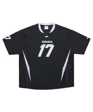 17 MESH BLOCK FOOTBALL JERSEY - BLACK