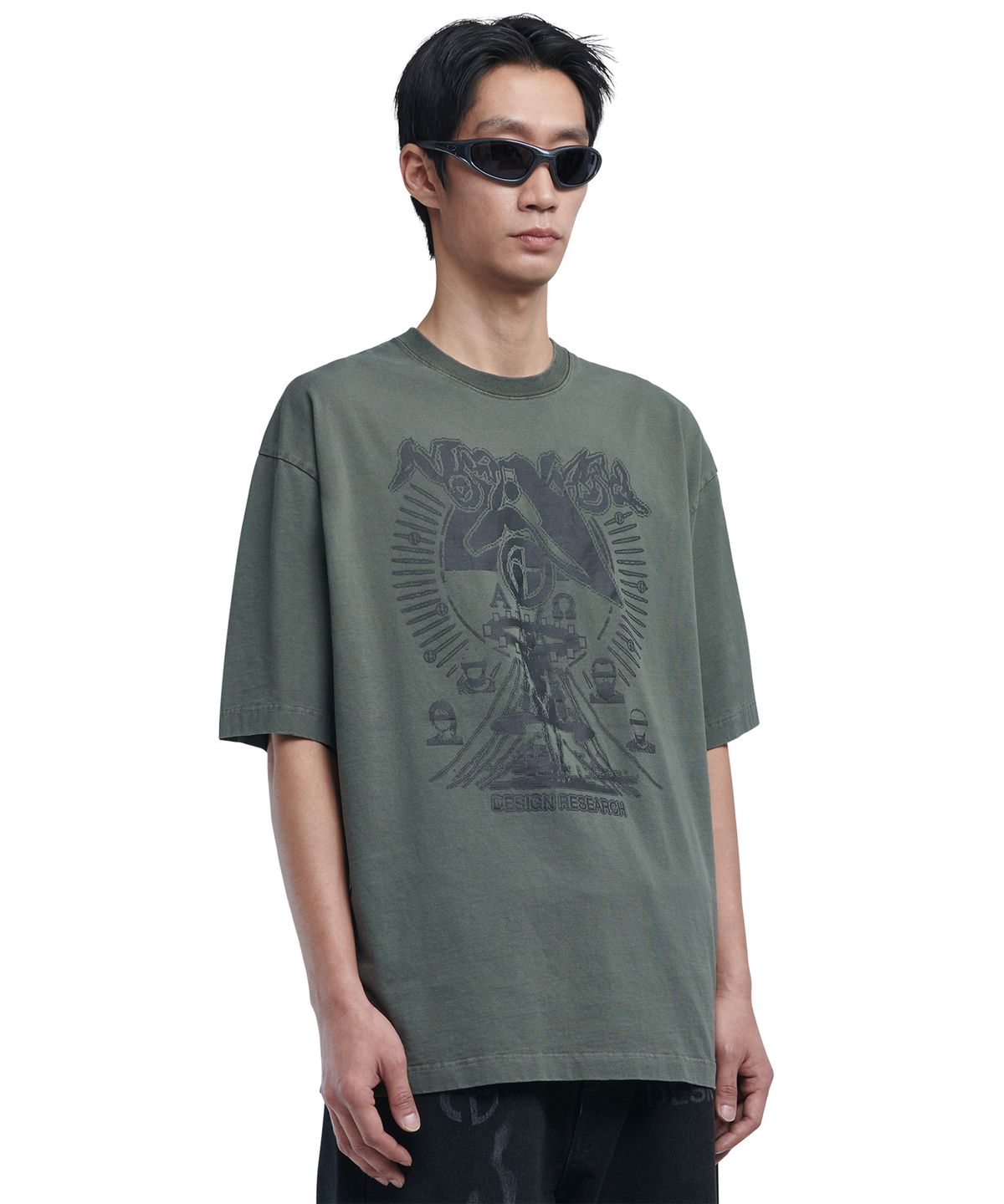 노매뉴얼(NOMANUAL) CYBER GOD T-SHIRT - KHAKI