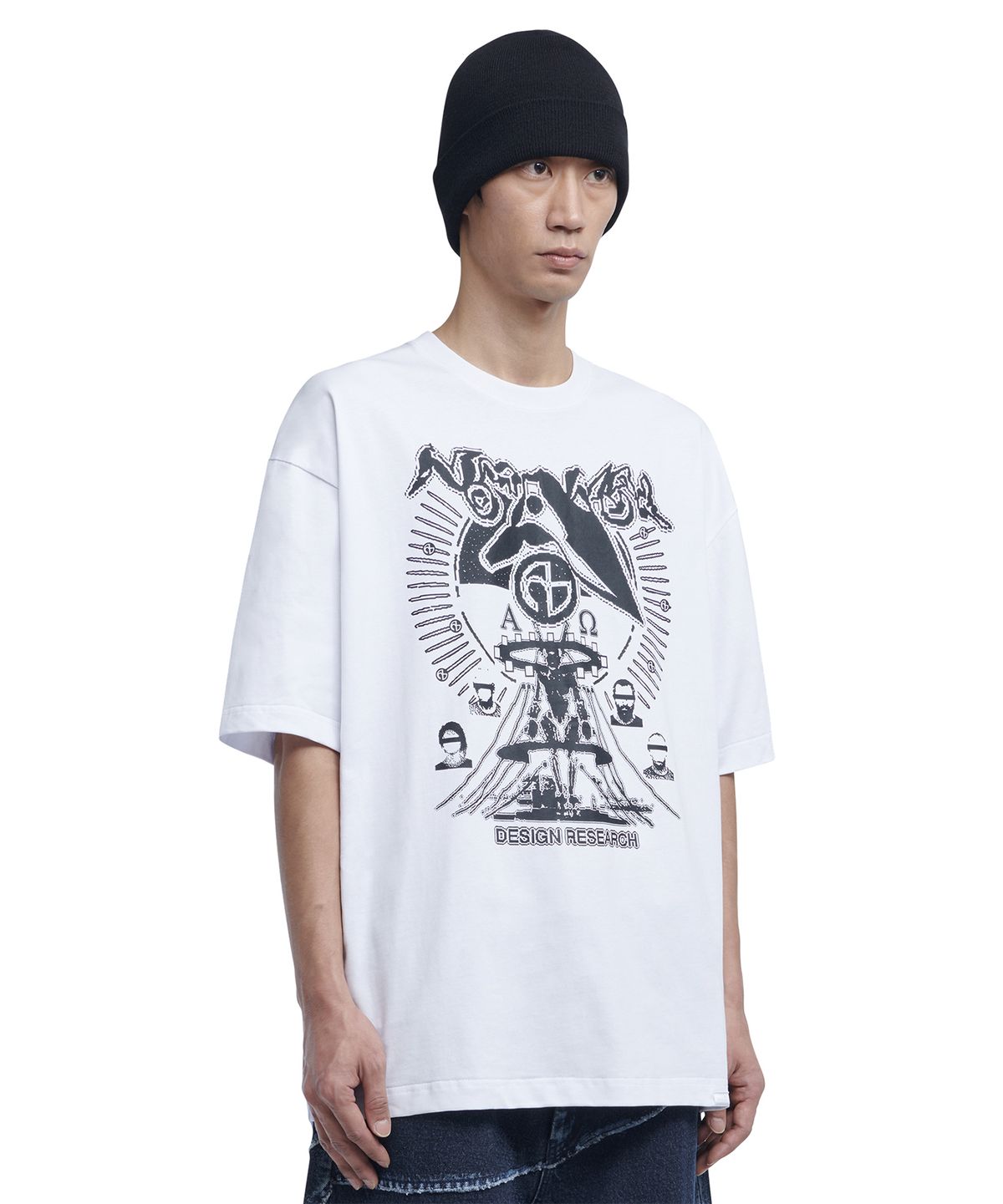 노매뉴얼(NOMANUAL) CYBER GOD T-SHIRT - WHITE