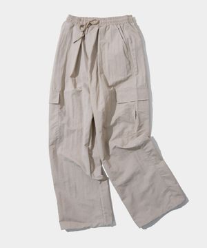 포켓 카고 나일론 투웨이 스트링 밴딩 팬츠 [베이지]