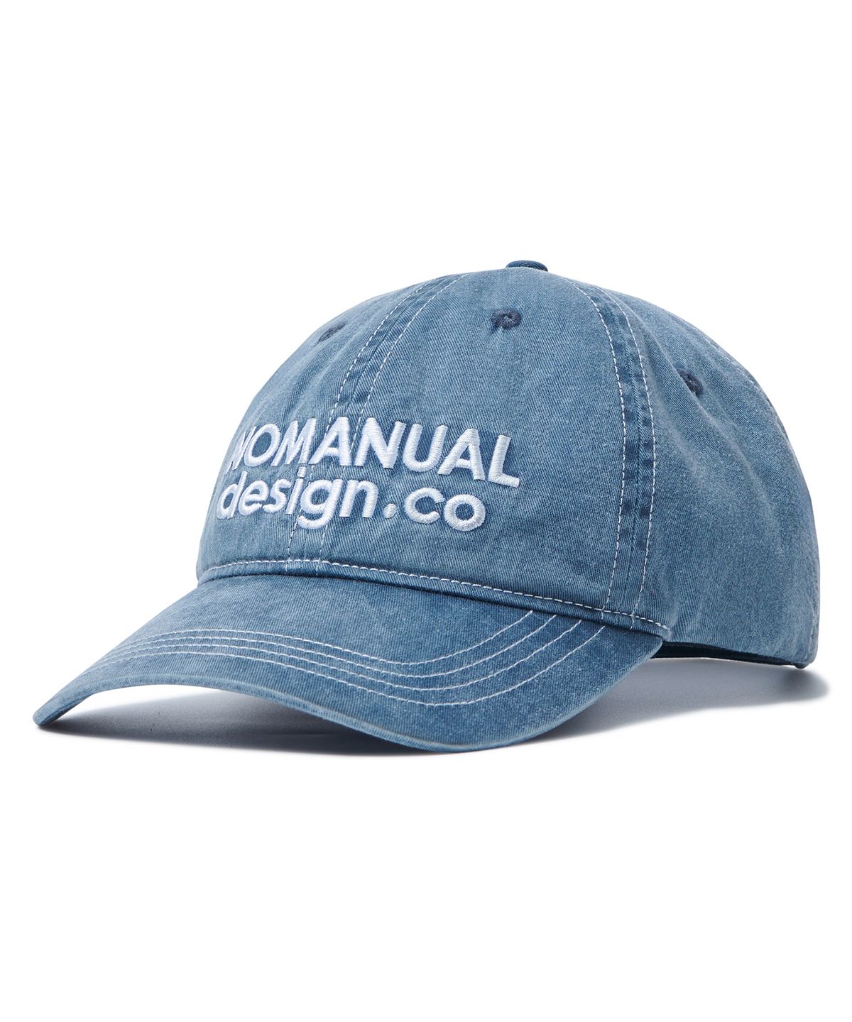 노매뉴얼(NOMANUAL) STITCHED BALL CAP - WASHED BLUE