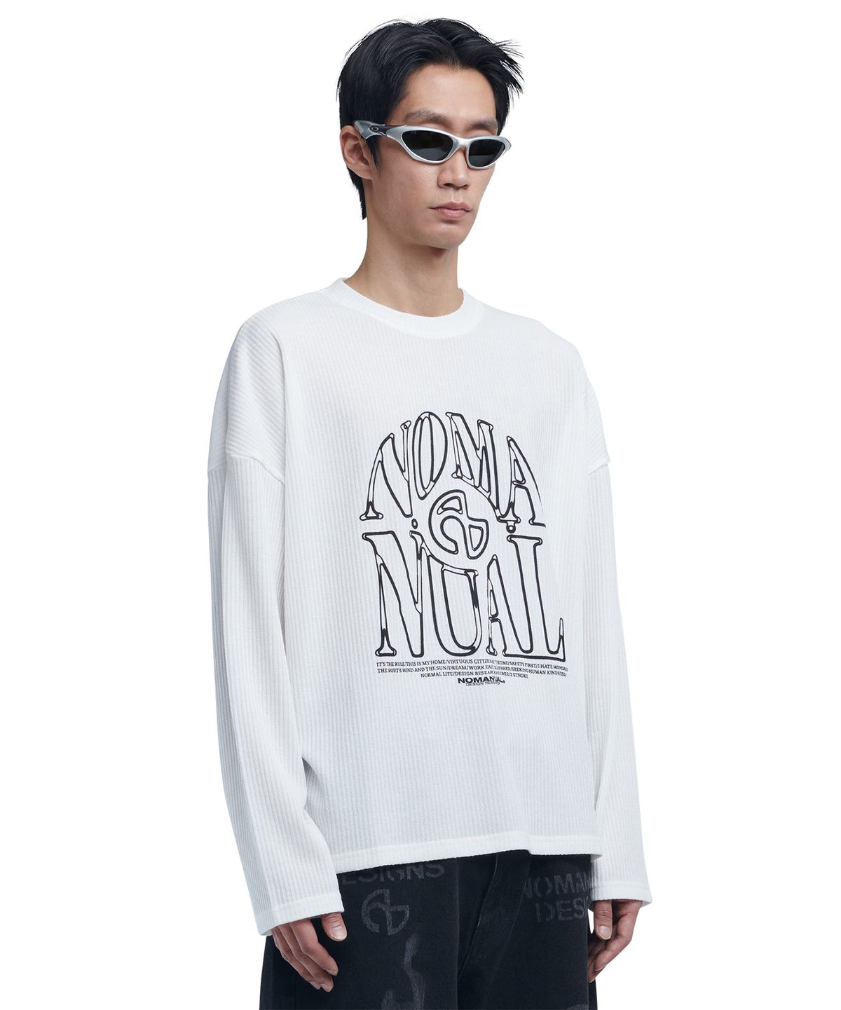 노매뉴얼(NOMANUAL) S.N.A KNIT LONG SLEEVE - WHITE
