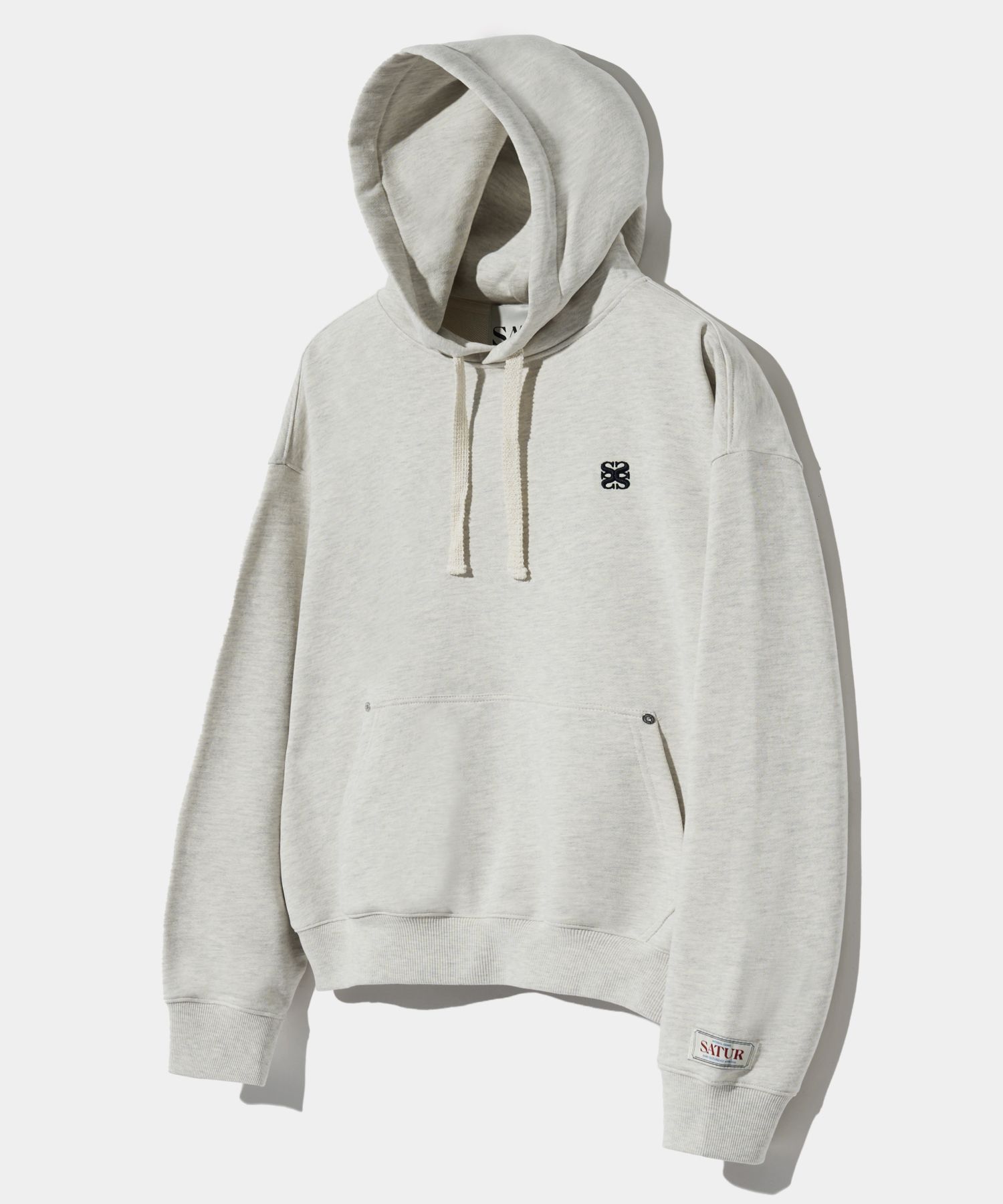 SATUR Small Logo Hood Zip-up SATUR LOREN SMALL LOGO HOODIE - メルカリ