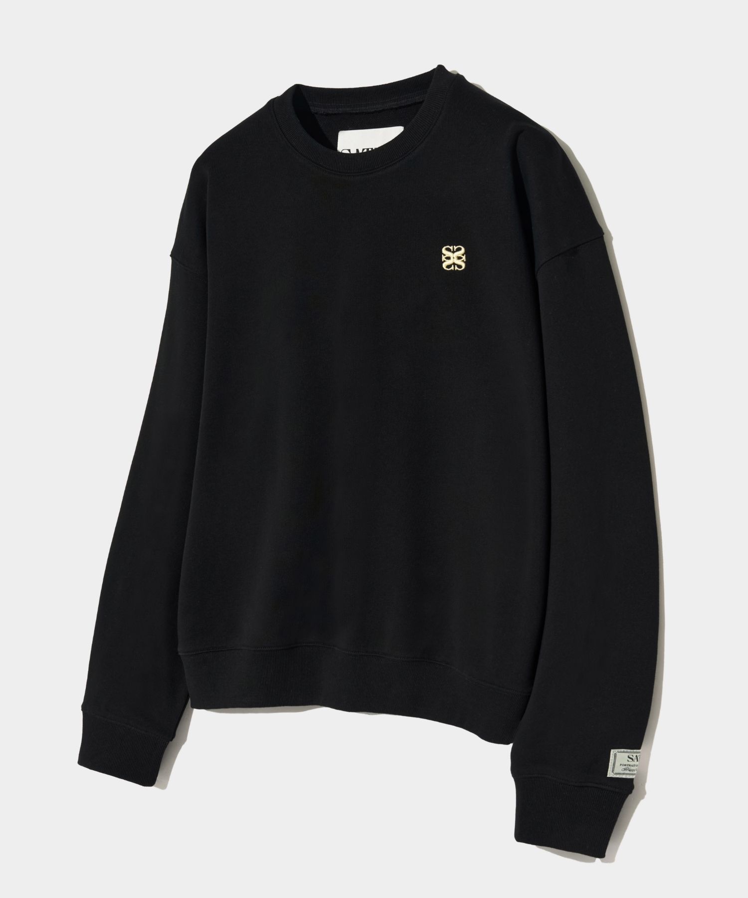 MUSINSA | SATUR Classic Logo Basic Sweatshirt Classic Black