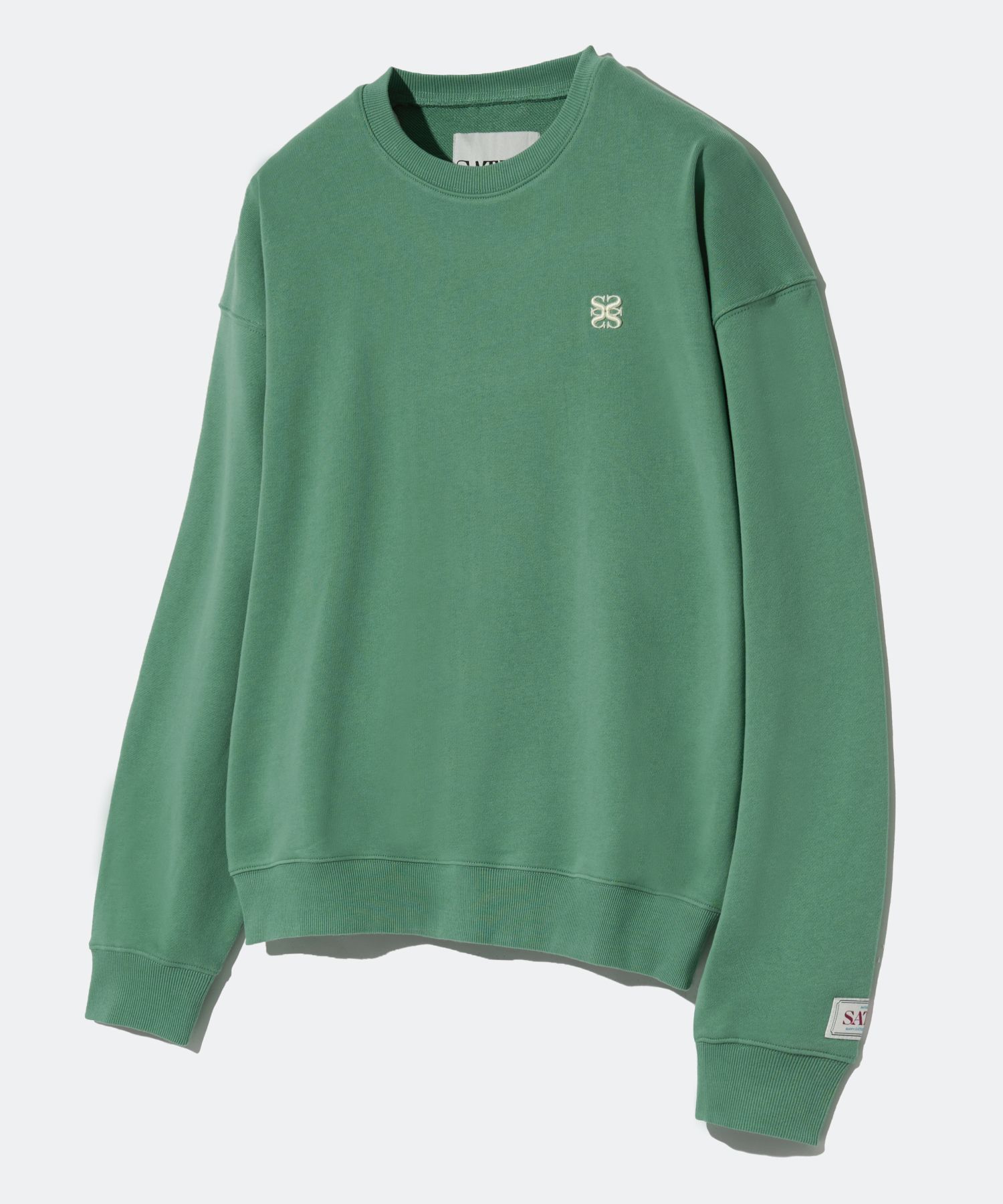 スウェット・トレーナー SATUR Classic Logo Basic Sweatshirt Sage Green MUSINSA | SATUR Classic Logo Basic Sweatshirt Sage Green