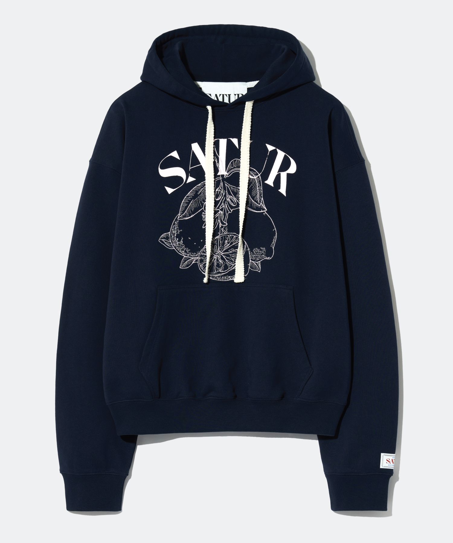 パーカー・フーディ SATUR Capri Citron Drawing Graphic Hooded T-Shirt Blossom Na ☆SATUR☆Capri Citron Drawing Graphic Hoodie☆フーディー