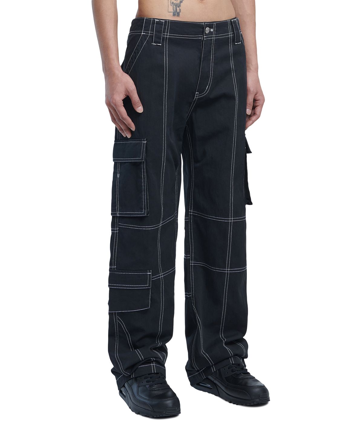 노매뉴얼(NOMANUAL) S.N WORK PANTS - BLACK