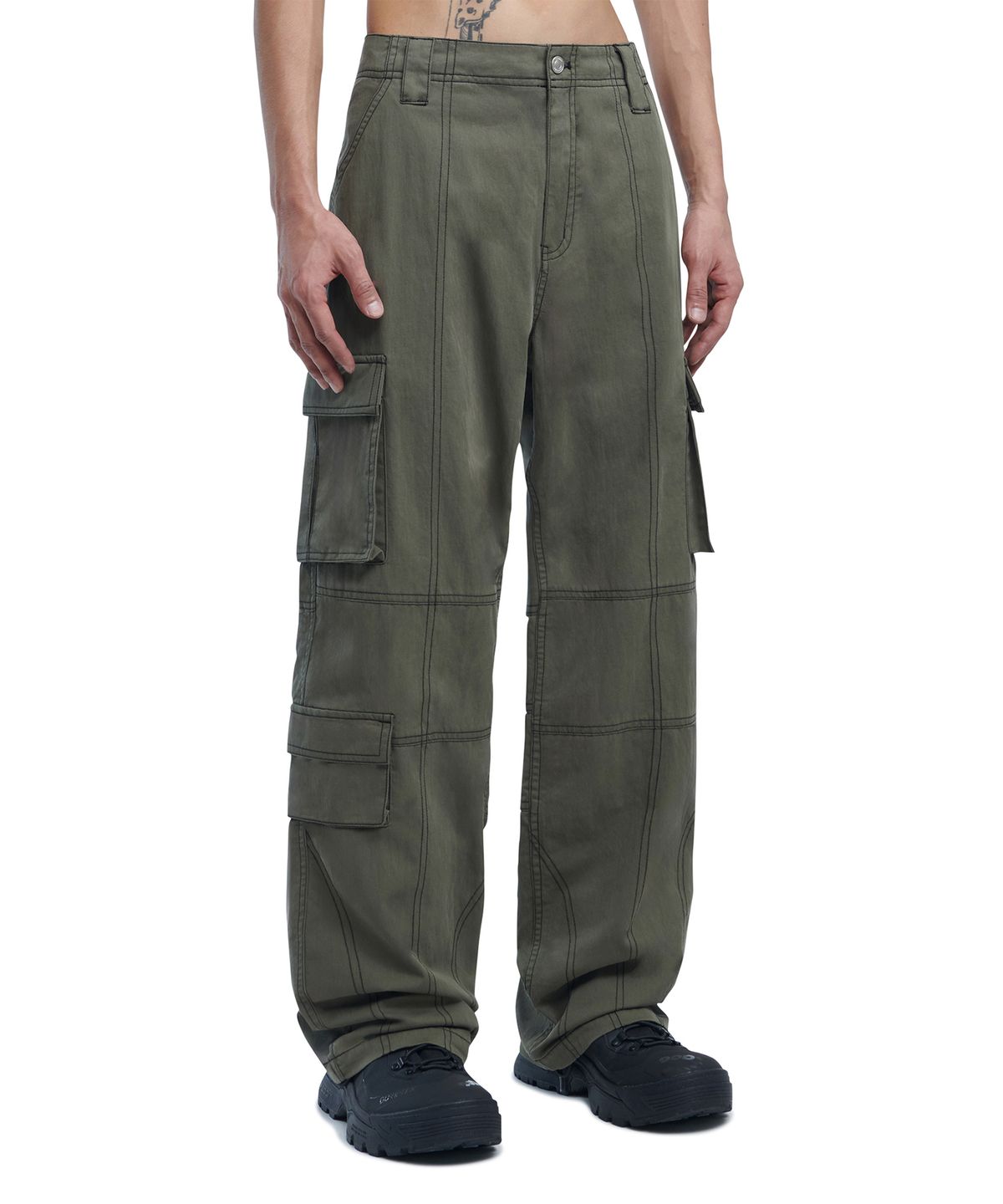 노매뉴얼(NOMANUAL) S.N WORK PANTS - KHAKI