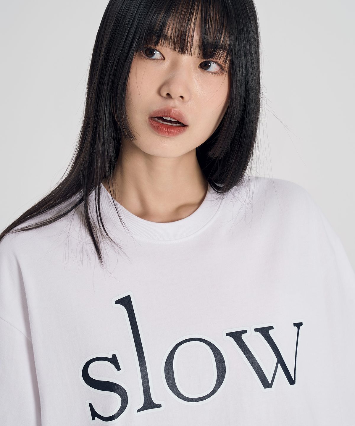 슬로우 레코드 하우스(SLOW RECORD HOUSE) 슬로우 나염 반팔 티셔츠_화이트