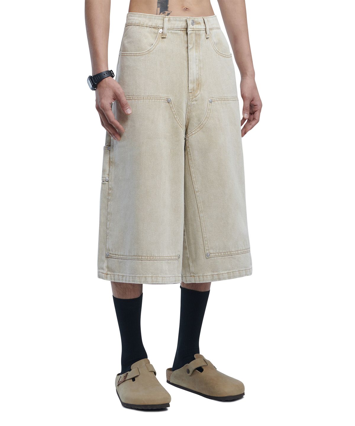 노매뉴얼(NOMANUAL) C.D.L BERMUDA PANTS - SAND