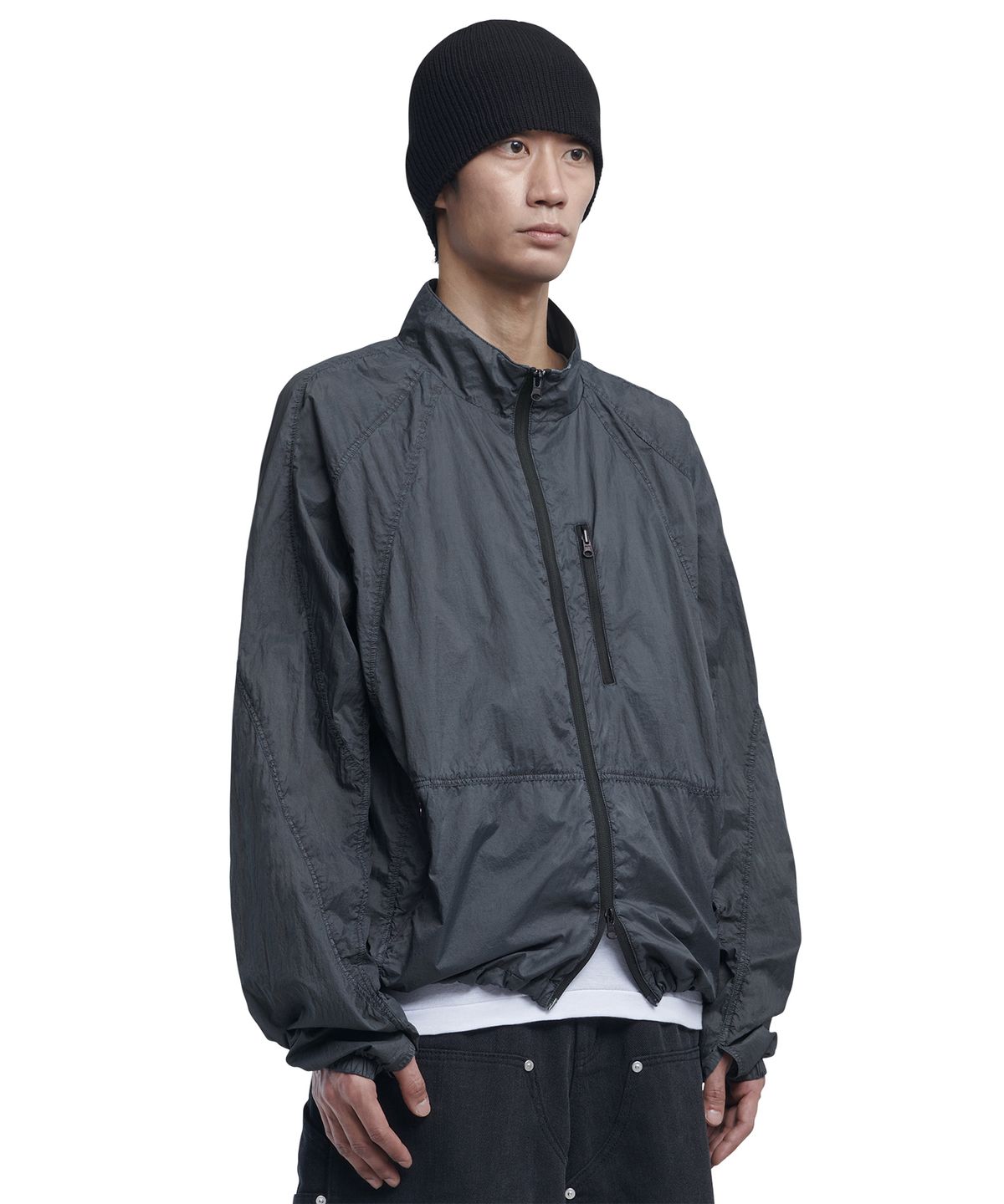 노매뉴얼(NOMANUAL) T.N LIGHT WIND JACKET - NAVY
