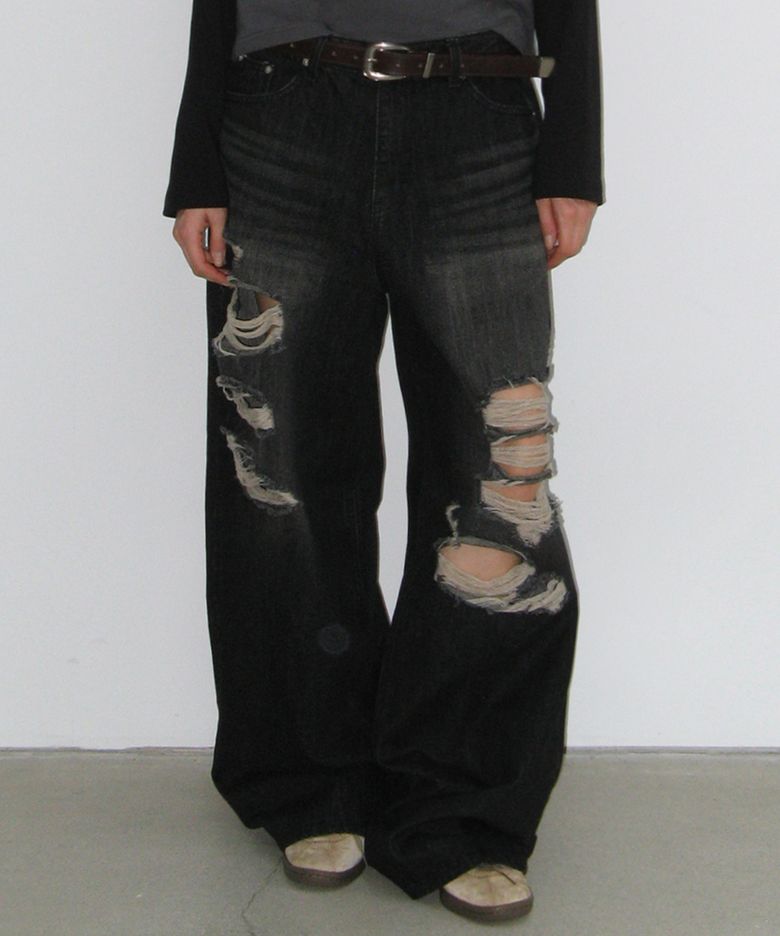 Faye Damage Jeans - Black