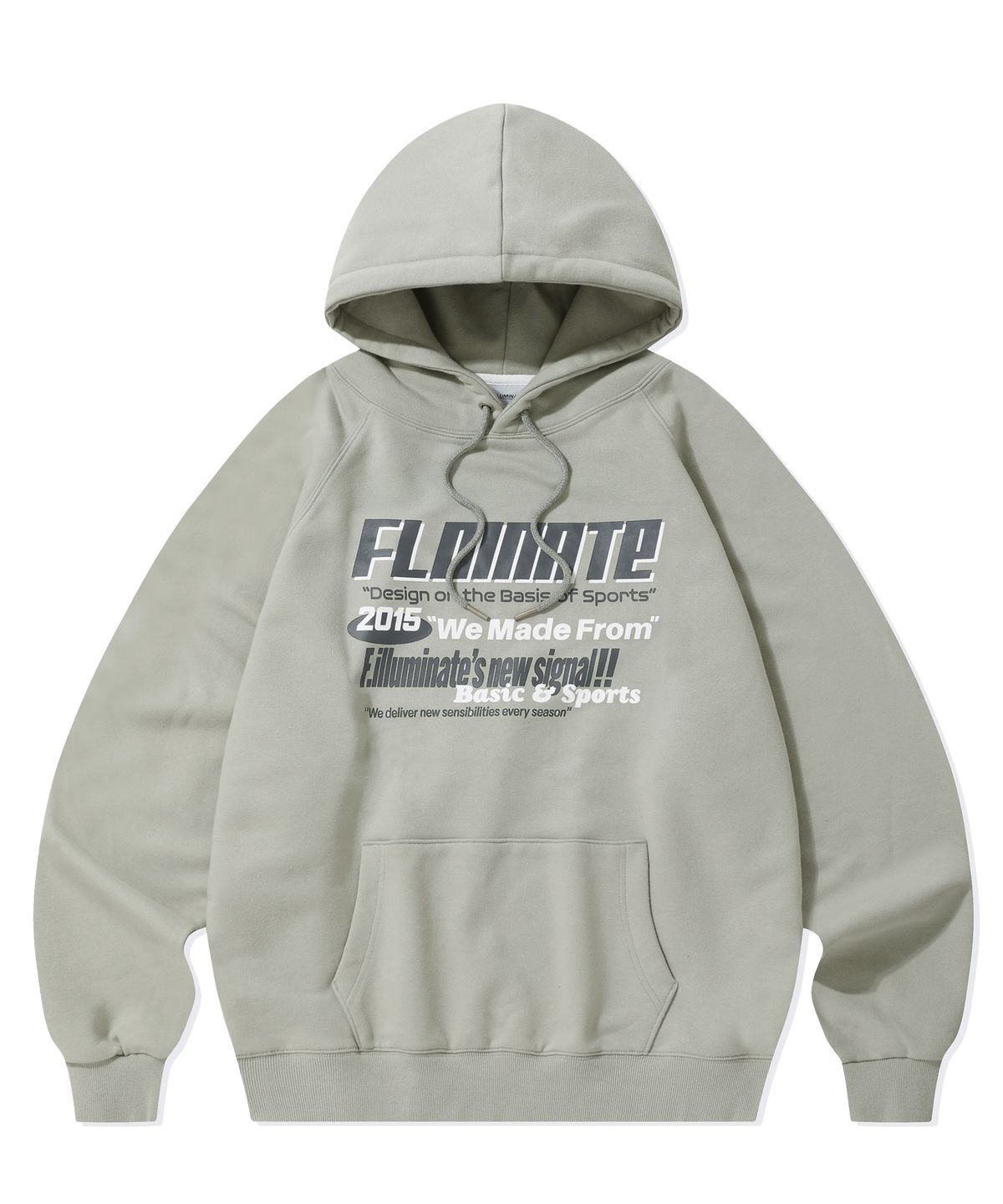 필루미네이트(FILLUMINATE) 스포츠 시그널 로고 후디-그레이