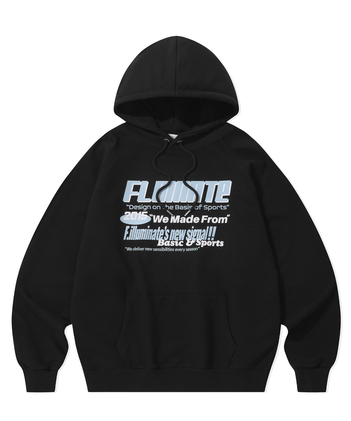 필루미네이트(FILLUMINATE) 스포츠 시그널 로고 후디-블랙