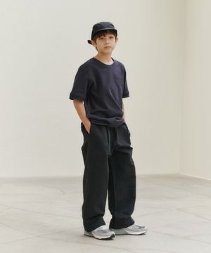 린넨 플리츠 트라우저_블랙