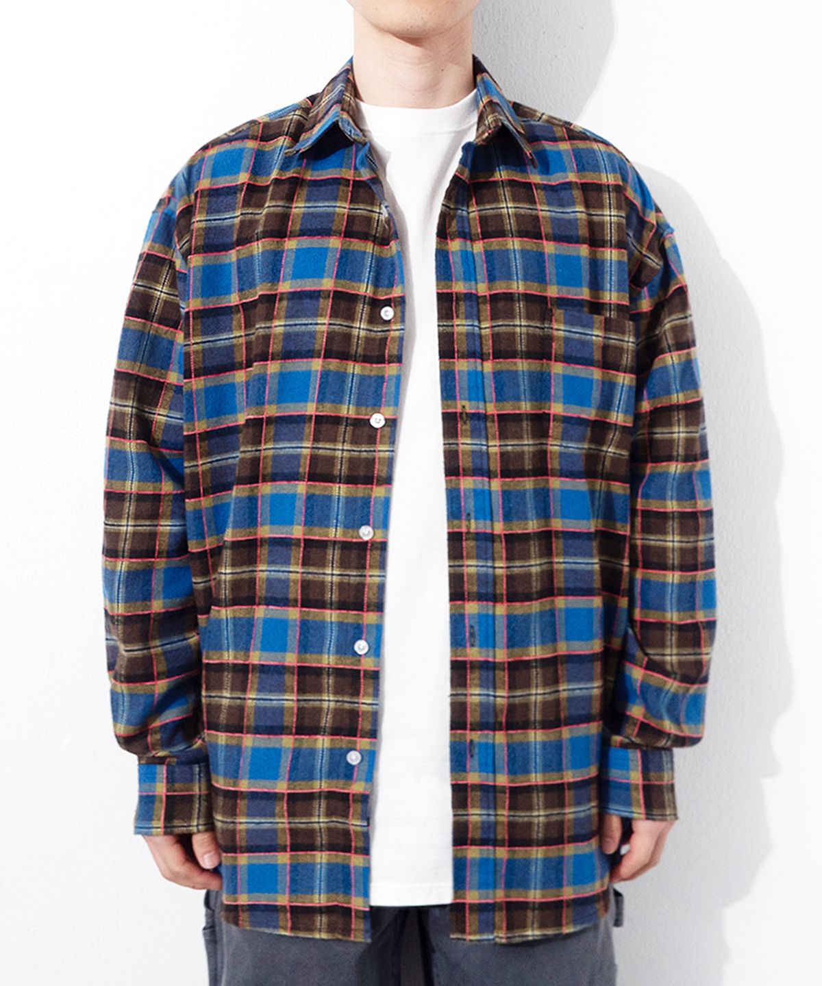 큐티에잇 가먼츠(QT8 GARMENTS) BN Rustic Check Shirt (Brown)