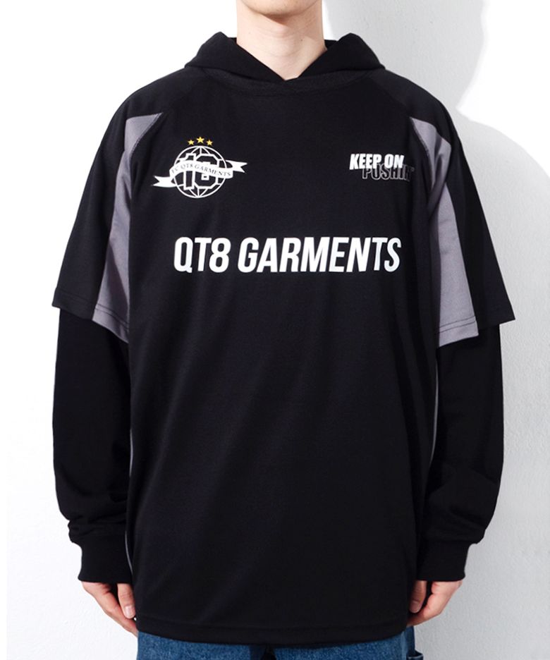 OC 3R Soccer Layered Hoodie Jersey (Black)