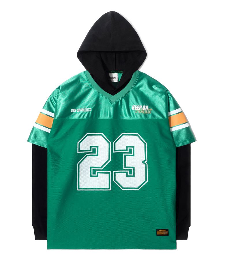 OC Football Layered Hoodie Jersey (Green)
