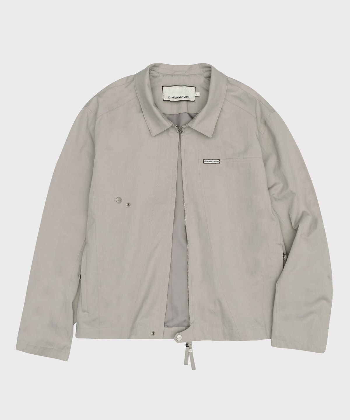 더바이닐하우스(THEVINYLHOUSE) 2WAY ZIP SINGLE JACKET GREY (VH2ESUJ242A)