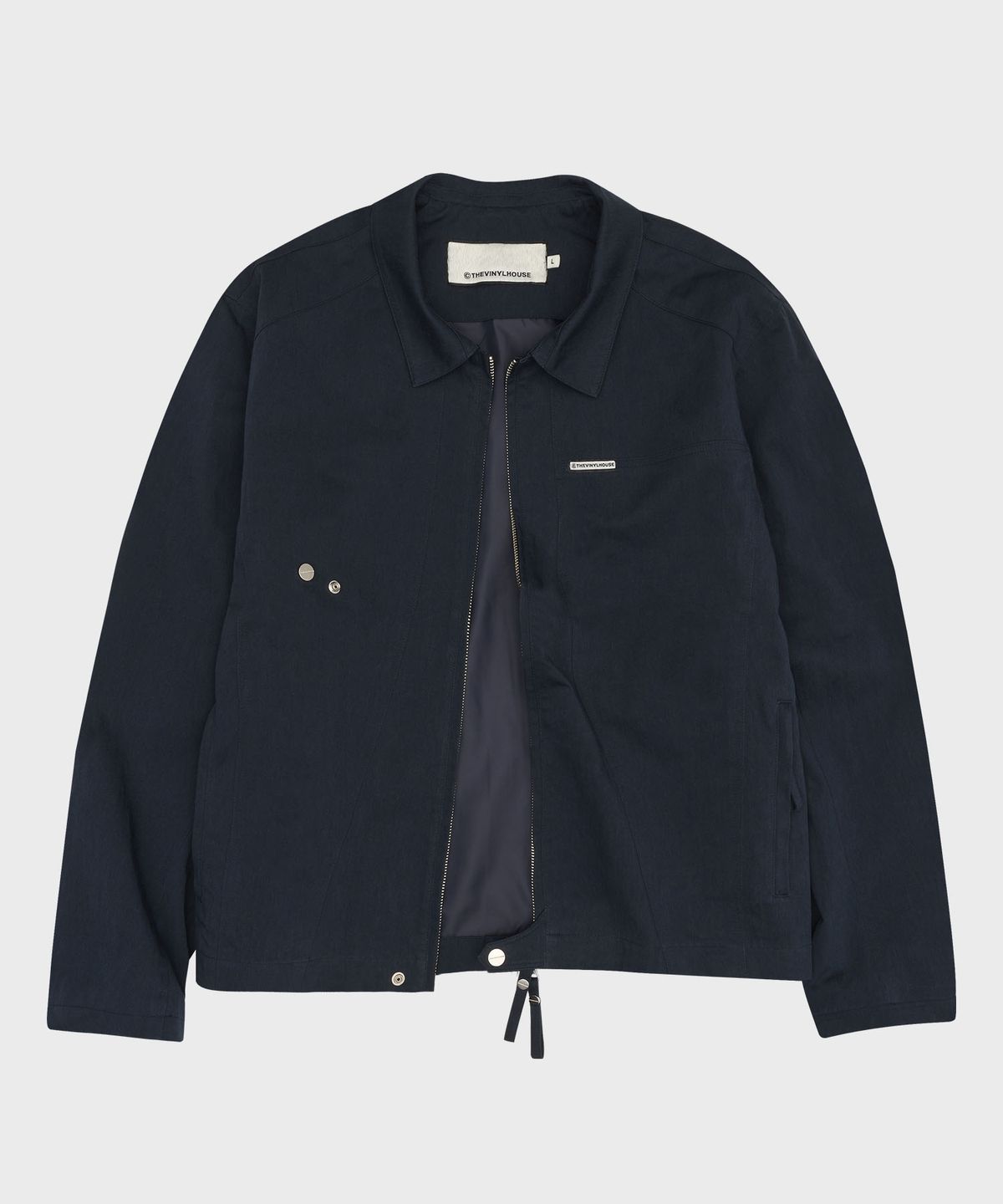 더바이닐하우스(THEVINYLHOUSE) 2WAY ZIP SINGLE JACKET NAVY (VH2ESUJ242A)