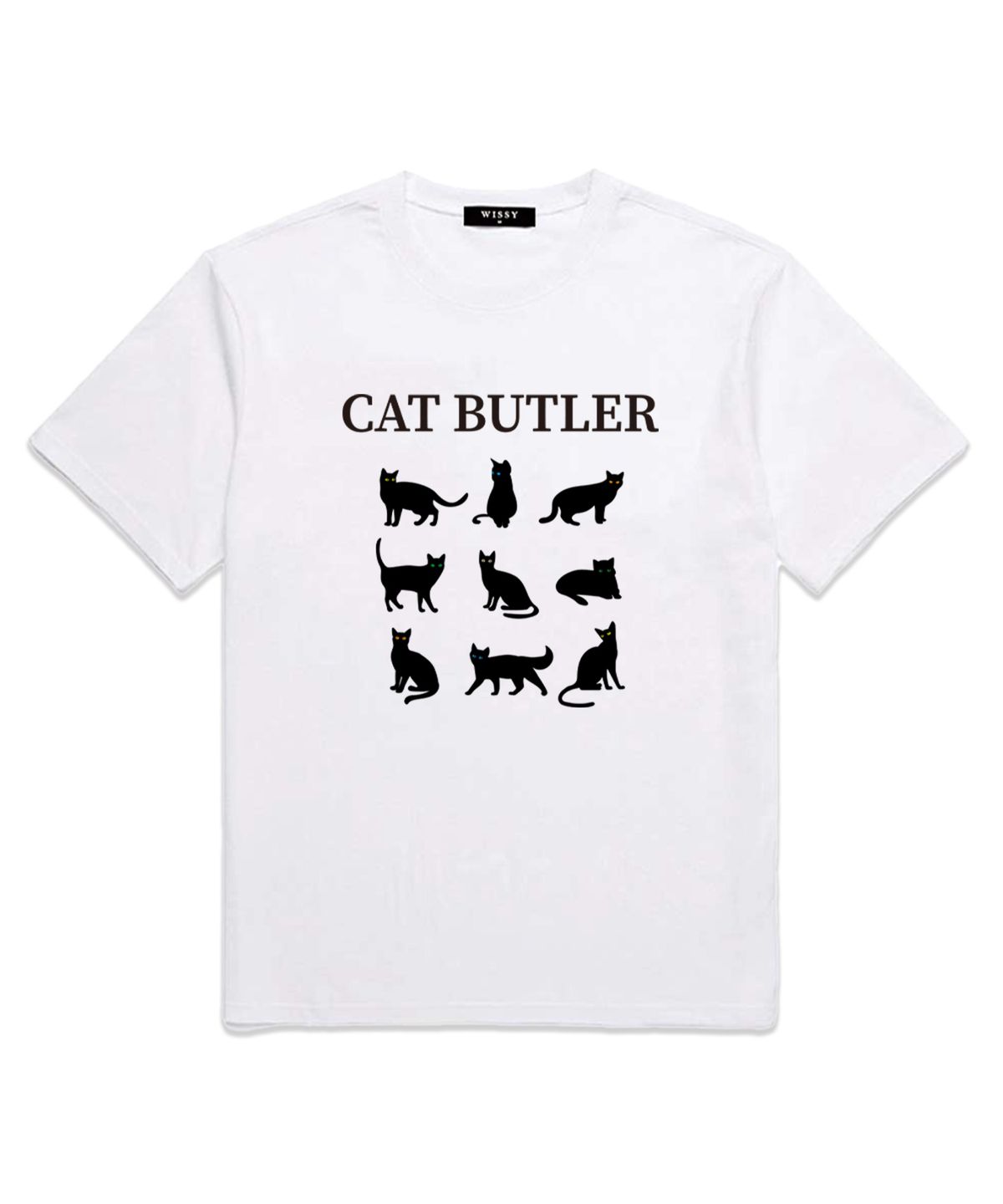 위씨(WISSY) CAT BUTLER 반팔티셔츠 (WS010) 화이트