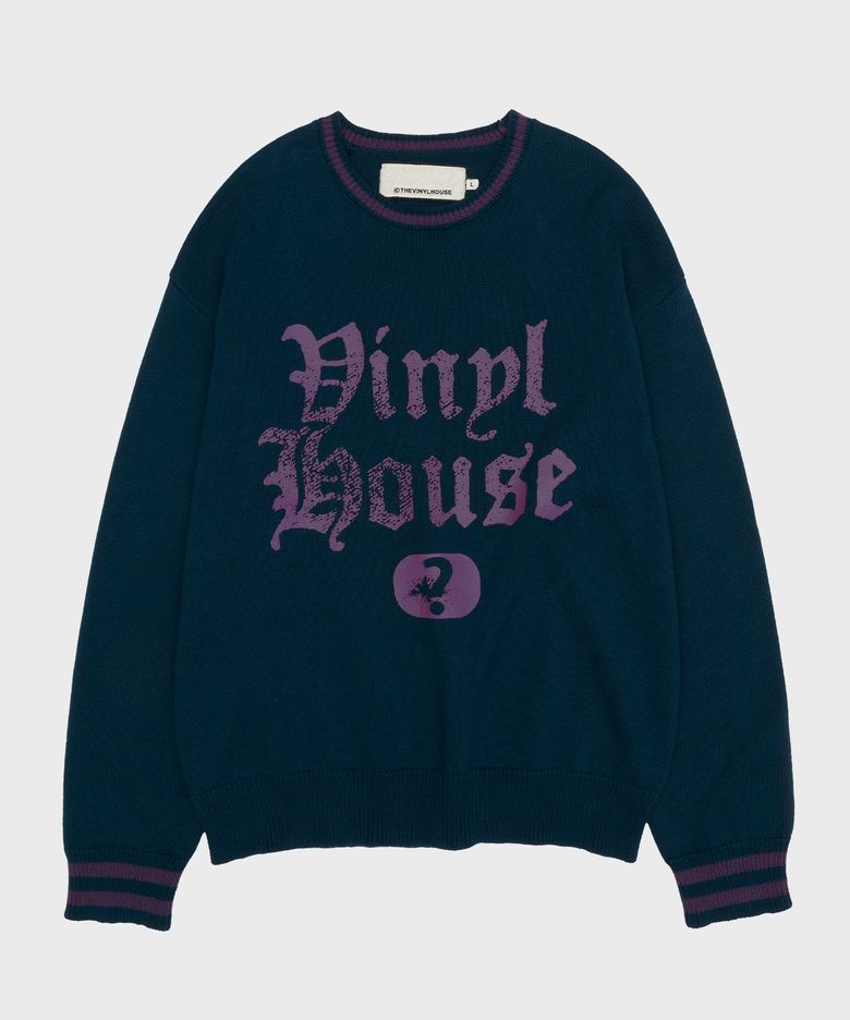 QUESTION MARK SWEATER NAVY (VH2ESUK600A)