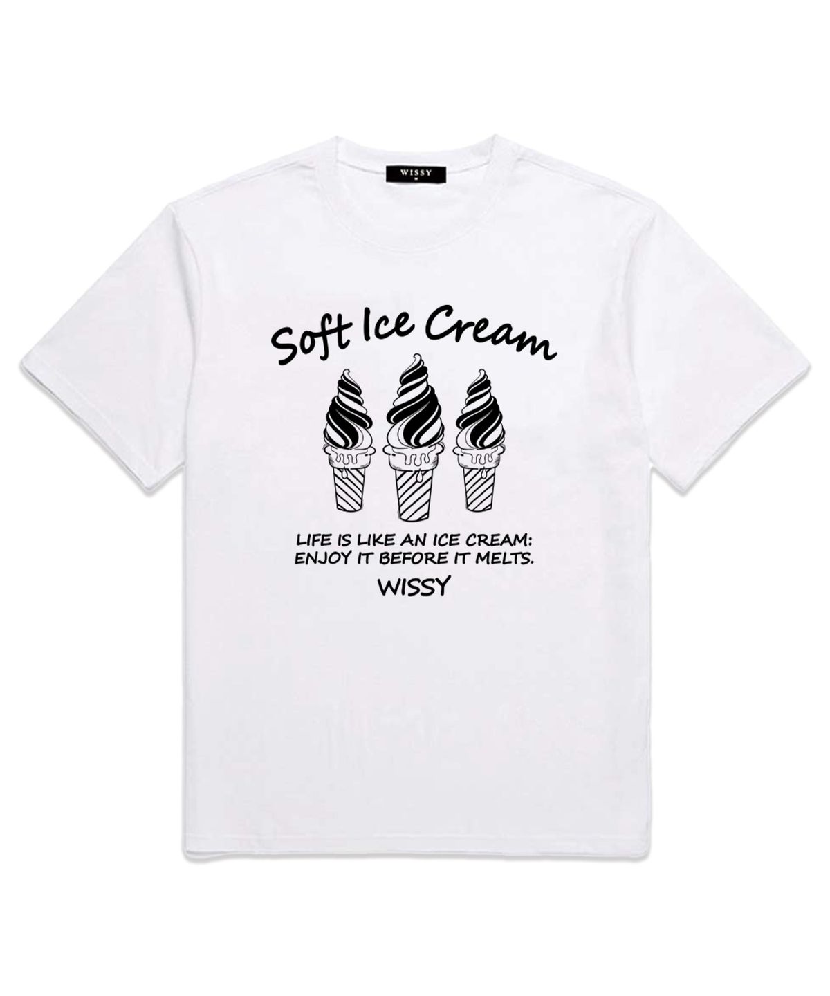 위씨(WISSY) Ice Cream Logo 반팔티셔츠 (WS014) 화이트