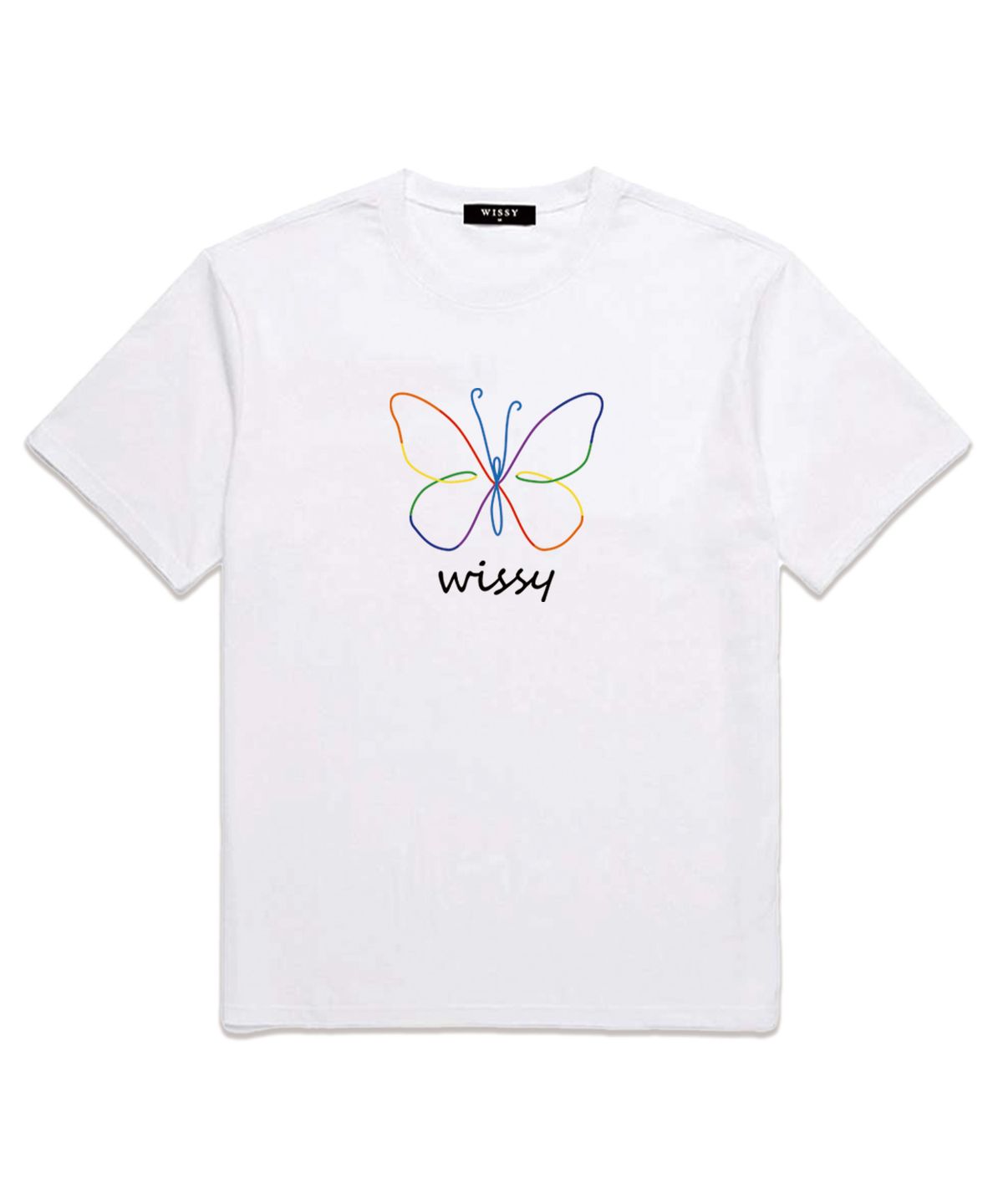 위씨(WISSY) Rainbow Butterfly 반팔티셔츠 (WS016) 화이트