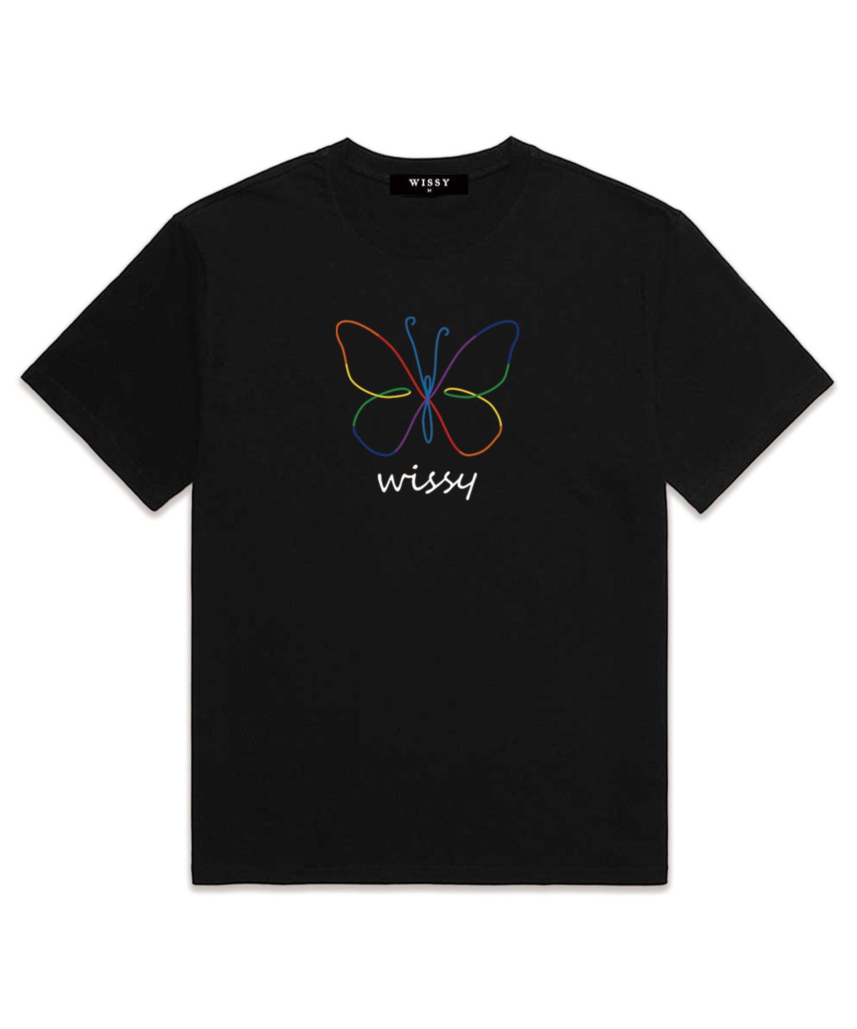 위씨(WISSY) Rainbow Butterfly 반팔티셔츠 (WS016) 블랙